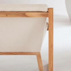 Made in Meubles Fauteuil symétrique en bois de mindy Suzie