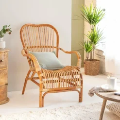 Made in Meubles Fauteuil vintage en rotin Rattan