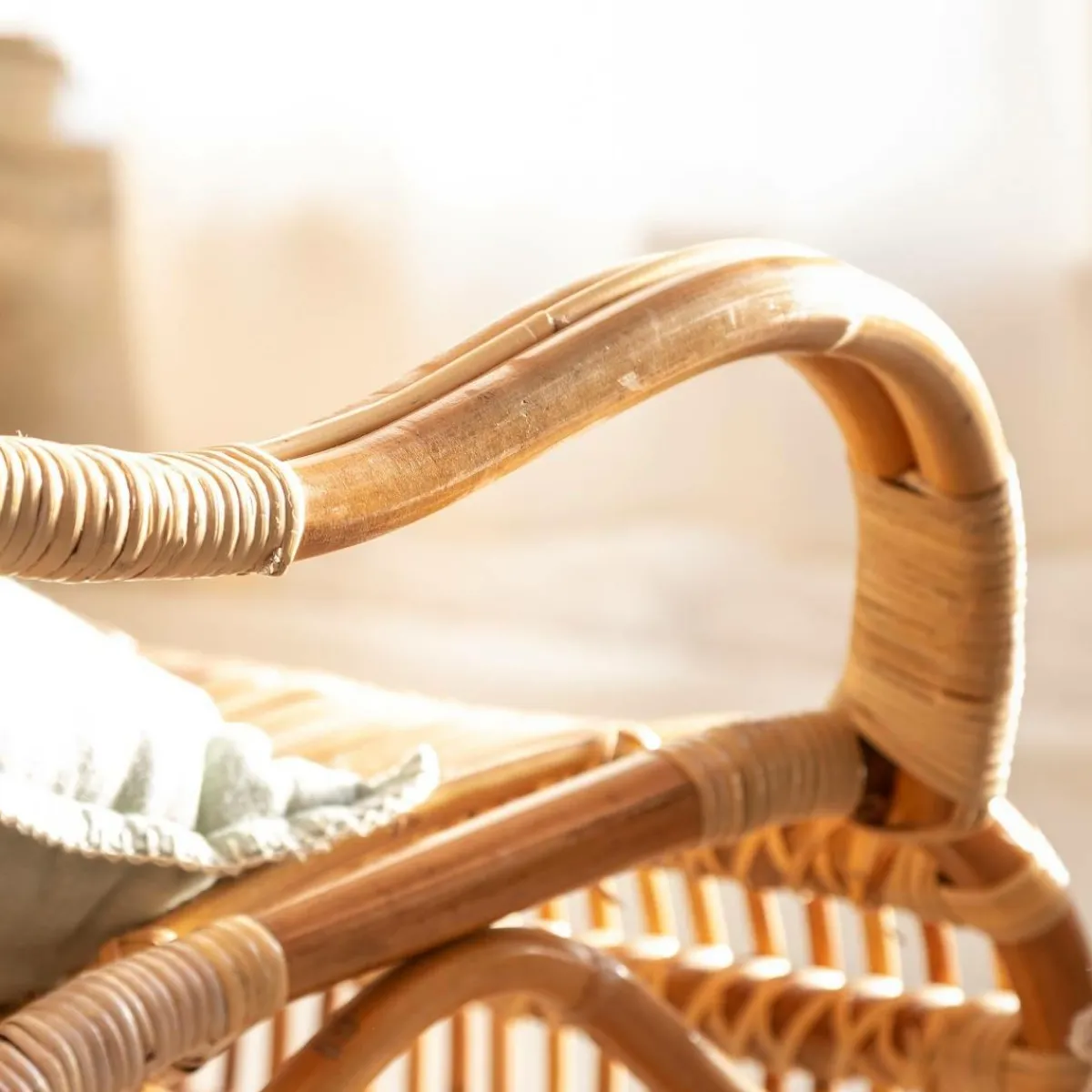 Made in Meubles Fauteuil vintage en rotin Rattan