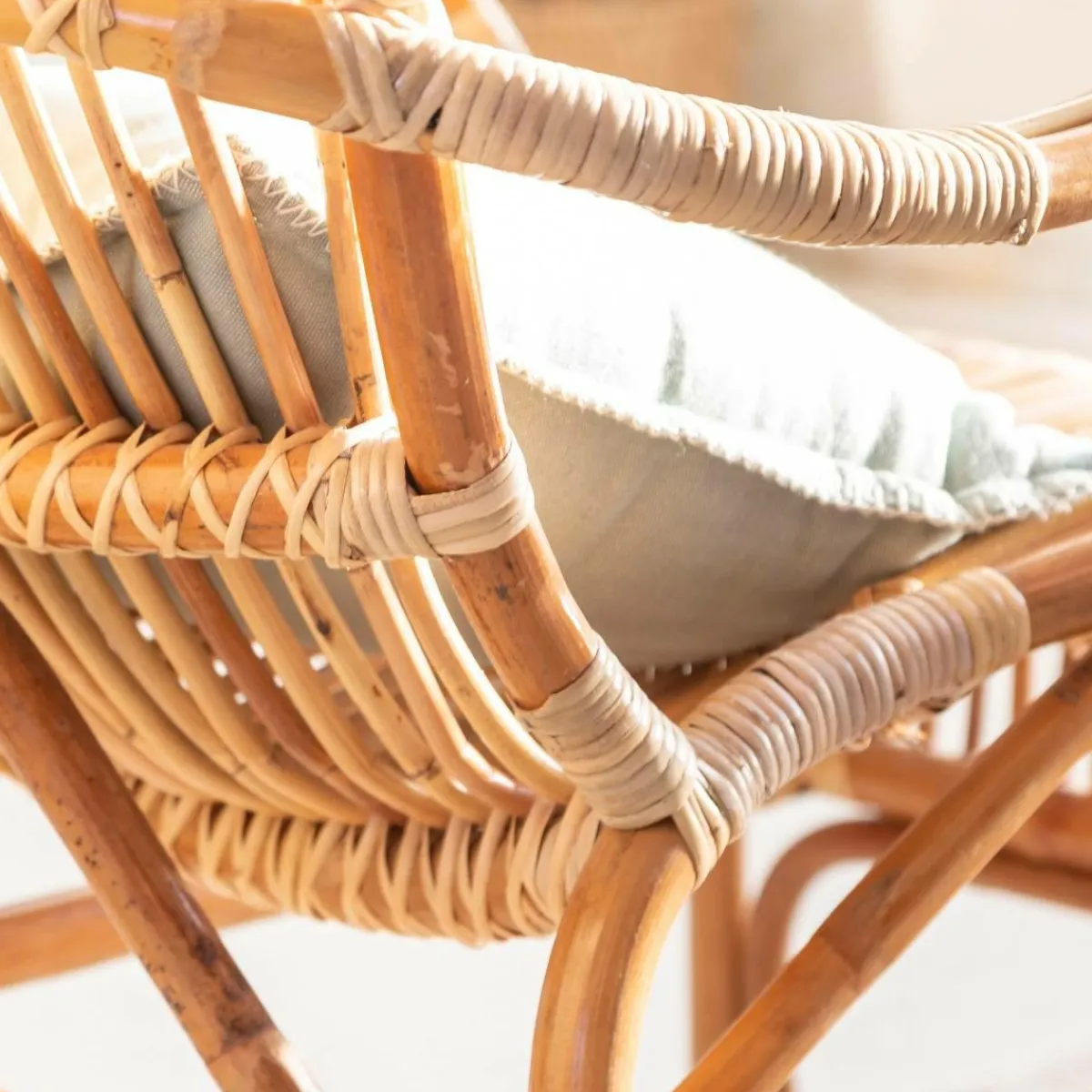 Made in Meubles Fauteuil vintage en rotin Rattan
