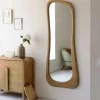 Made in Meubles Grand miroir organique en bois de manguier Marley
