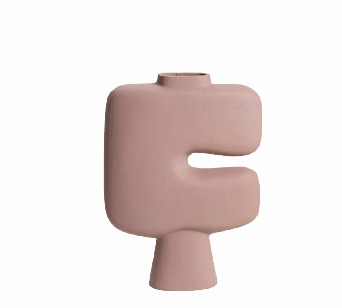 Made in Meubles Grand vase rose en aluminium Cosmo
