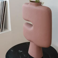 Made in Meubles Grand vase rose en aluminium Cosmo