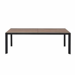 Made in Meubles Grande table de jardin en aluminium gris et effet bois Ayden
