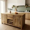 Made in Meubles Ilot central en bois recyclé Garance