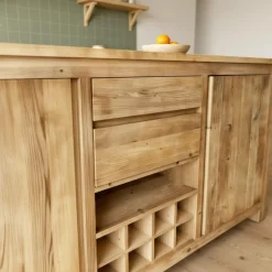 Made in Meubles Ilot central en bois recyclé Garance