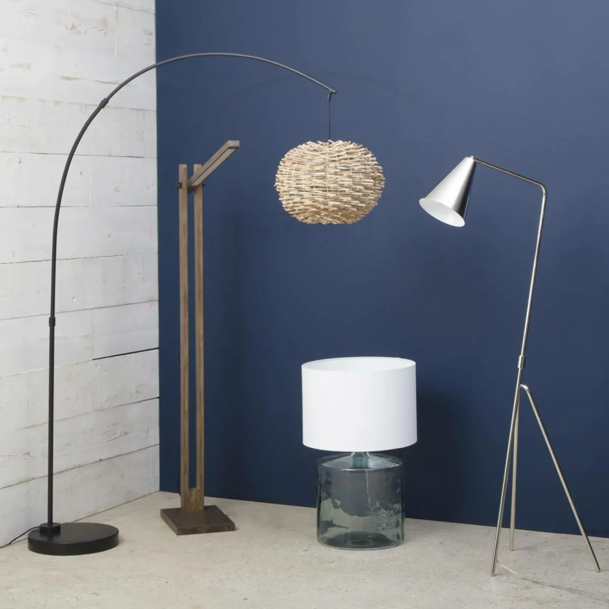 Made in Meubles Lampe sur pied articulé LED Malone