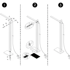 Made in Meubles Lampe sur pied articulé LED Malone