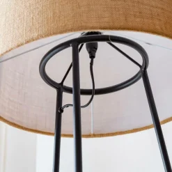 Made in Meubles Lampe sur pied avec tablette en jute Odessa
