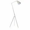 Made in Meubles Lampe sur pied design métal gris Aude