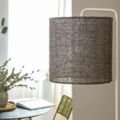 Made in Meubles Lampe sur pied en métal et en jute Rosanne