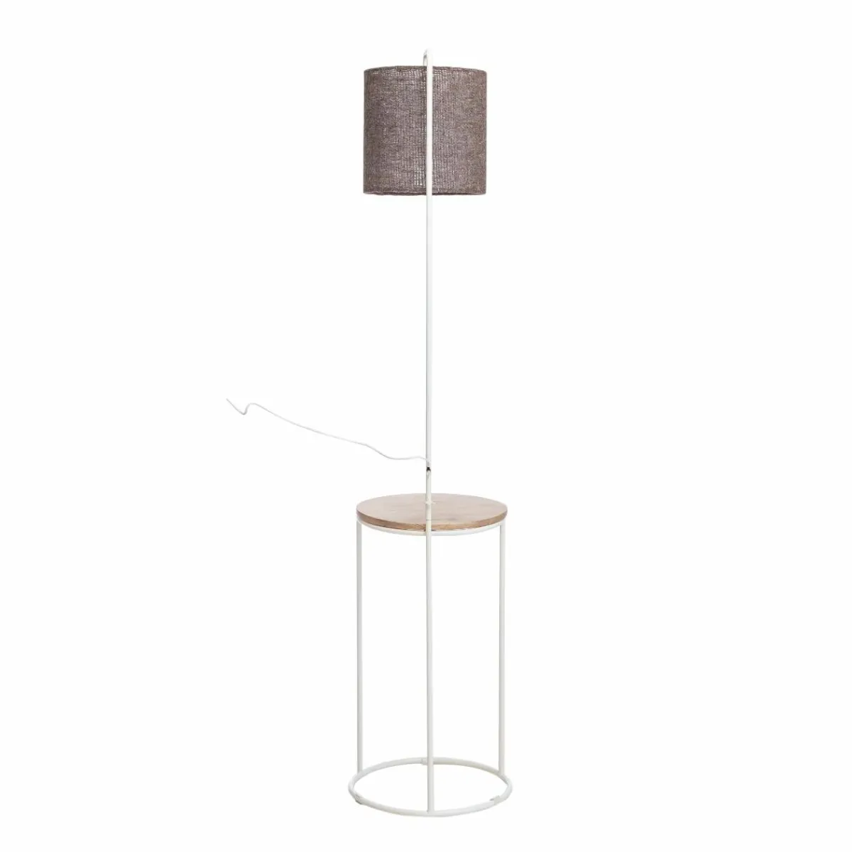 Made in Meubles Lampe sur pied en métal et en jute Rosanne
