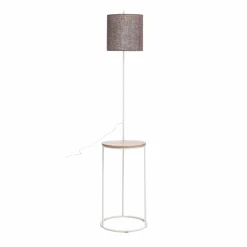Made in Meubles Lampe sur pied en métal et en jute Rosanne
