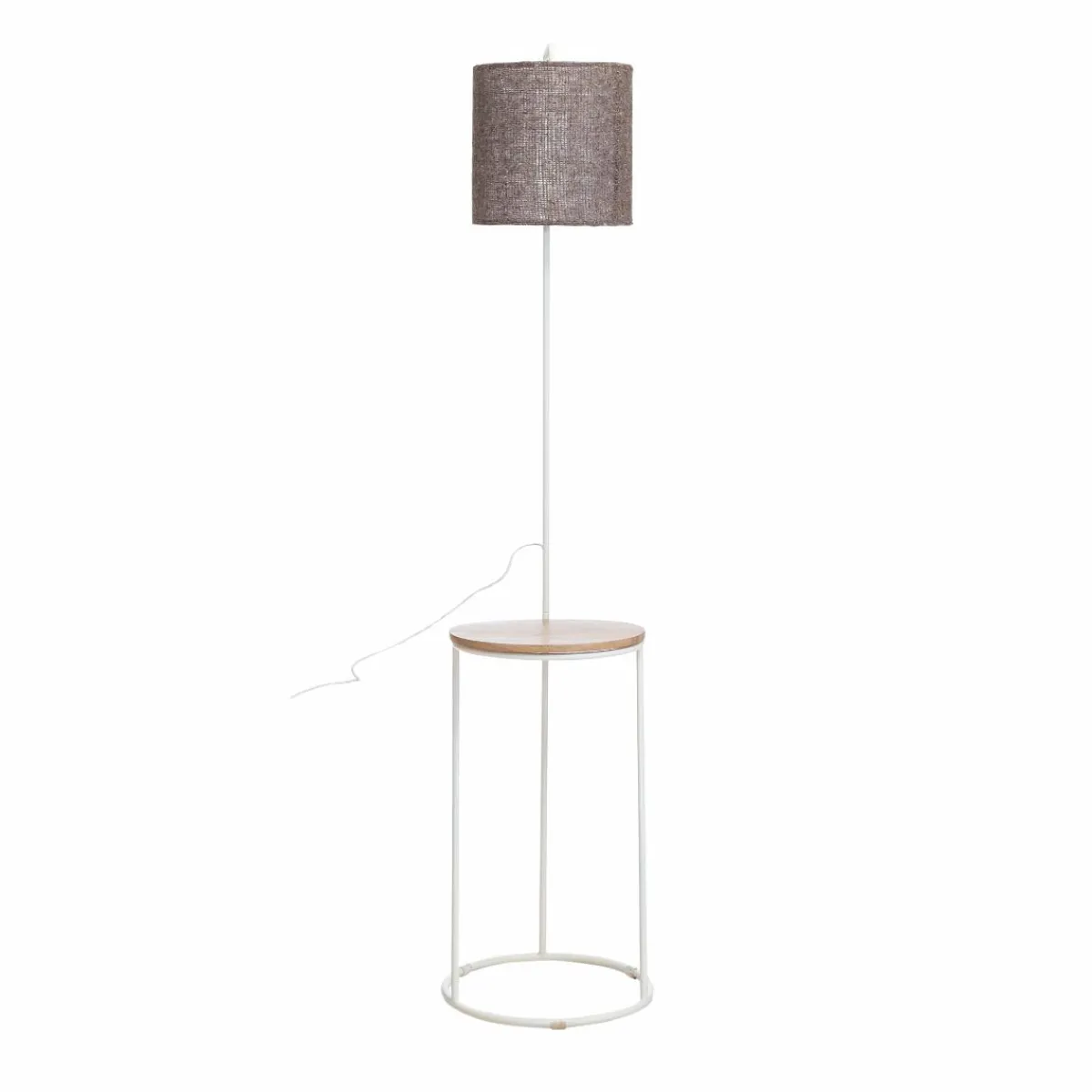 Made in Meubles Lampe sur pied en métal et en jute Rosanne
