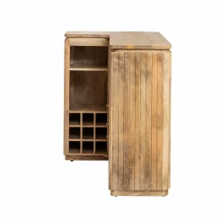 Made in Meubles Meuble bar en angle bois de manguier Lou