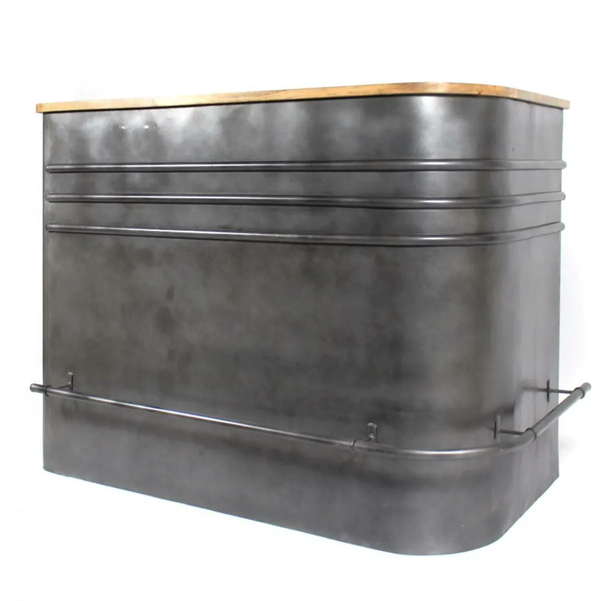 Made in Meubles Meuble bar en angle en métal Locker
