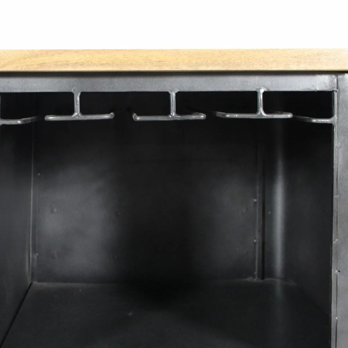 Made in Meubles Meuble bar en angle en métal Locker