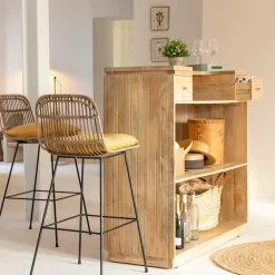 Made in Meubles Meuble bar en bois de manguier Lou