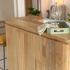 Made in Meubles Meuble bar en bois de manguier Lou