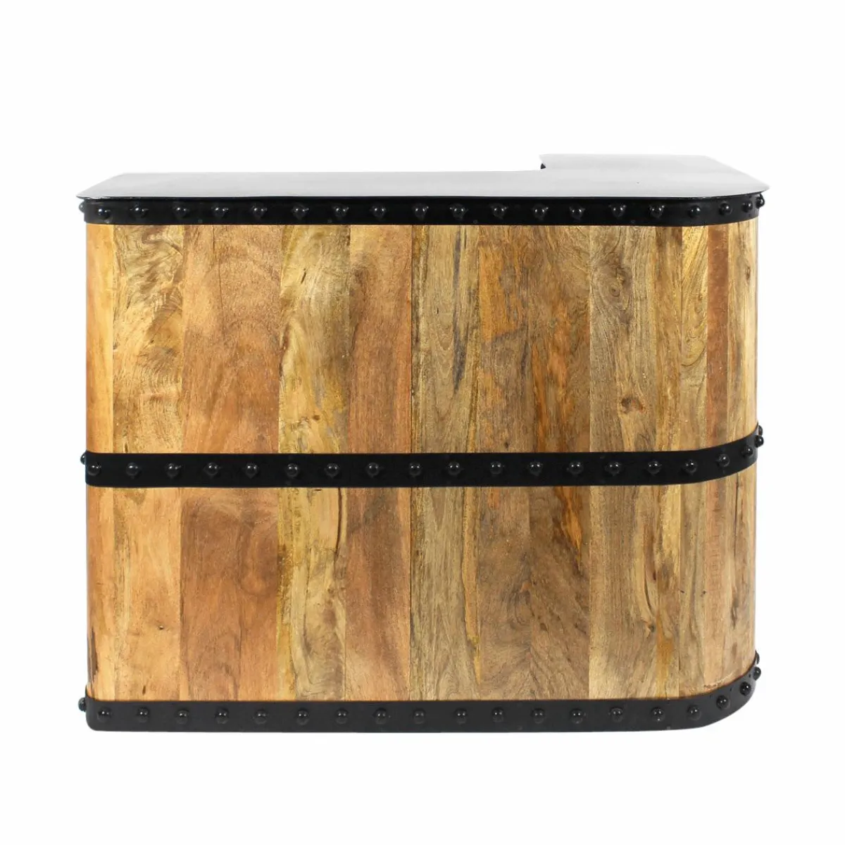 Made in Meubles Meuble bar en bois de manguier New-York