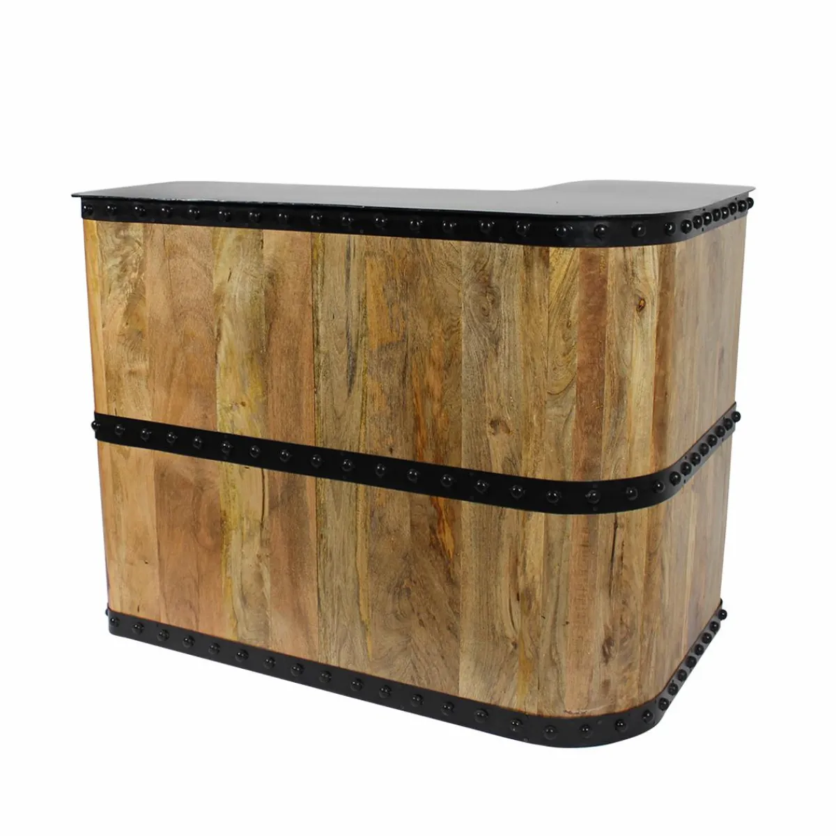 Made in Meubles Meuble bar en bois de manguier New-York