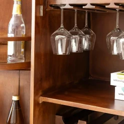 Made in Meubles Meuble bar en bois de manguier Elio