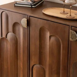 Made in Meubles Meuble bar en bois de manguier Elio