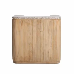 Made in Meubles Meuble bar en bois de manguier et terrazzo Lou