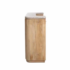 Made in Meubles Meuble bar en bois de manguier et terrazzo Lou