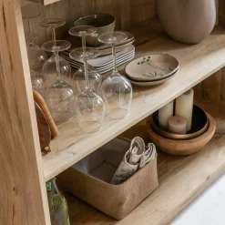 Made in Meubles Meuble bar en bois de manguier et terrazzo Lou