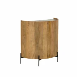 Made in Meubles Meuble bar en bois de manguier et marbre Adler