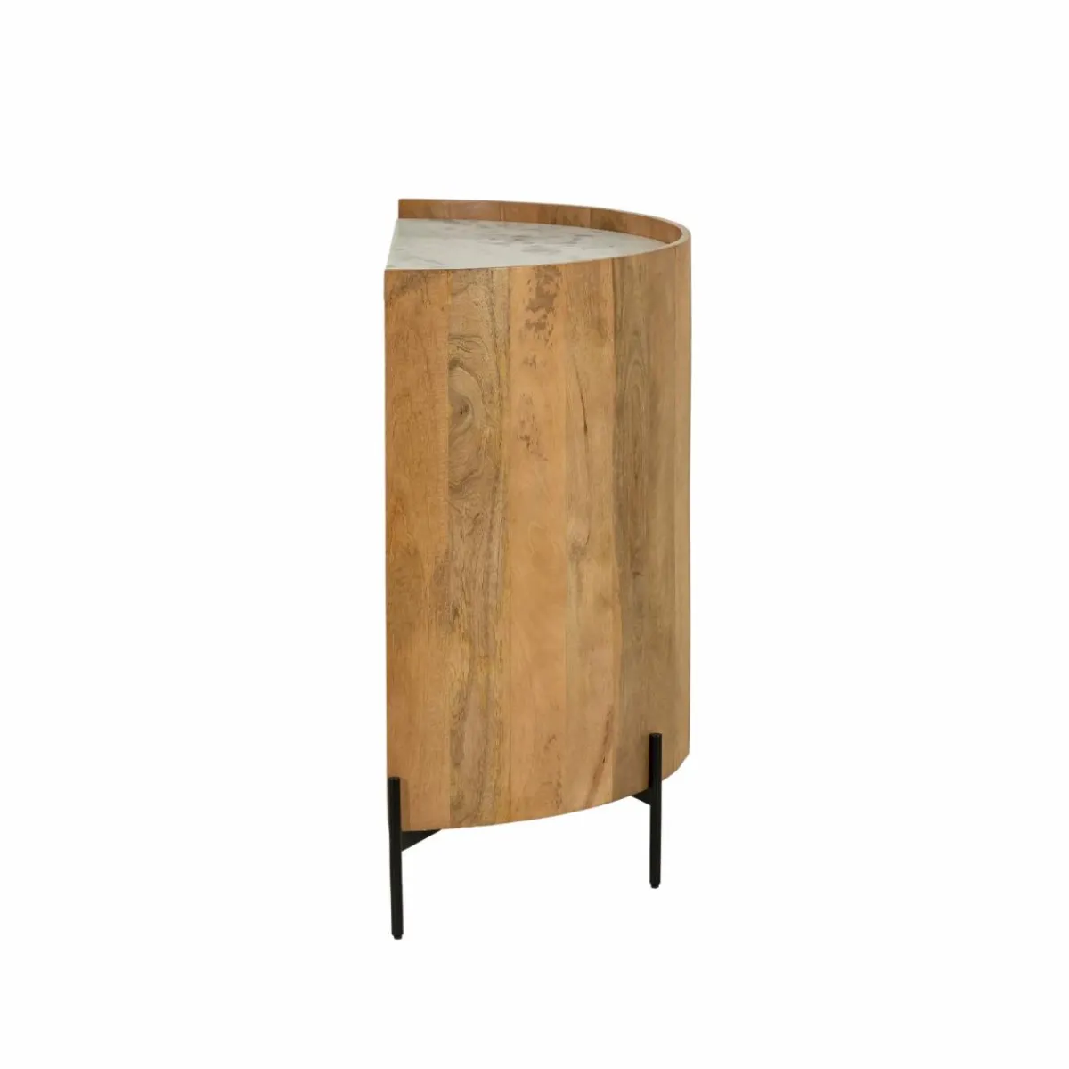 Made in Meubles Meuble bar en bois de manguier et marbre Adler