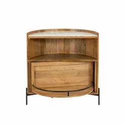 Made in Meubles Meuble bar en bois de manguier et marbre Adler