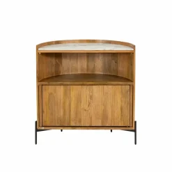 Made in Meubles Meuble bar en bois de manguier et marbre Adler