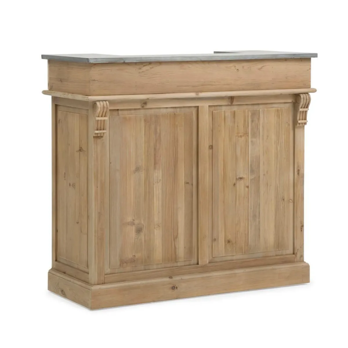 Made in Meubles Meuble bar en bois recyclé 120cm Garance