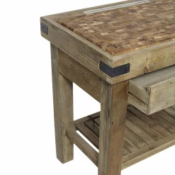 Made in Meubles Meuble bas cuisine en bois recyclé Garance