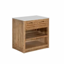 Made in Meubles Meuble bas de cuisine 2 tiroirs + 1 étagère Epure