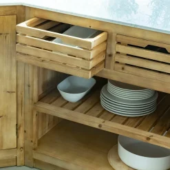 Made in Meubles Meuble bas de cuisine 2 tiroirs + 1 étagère Epure