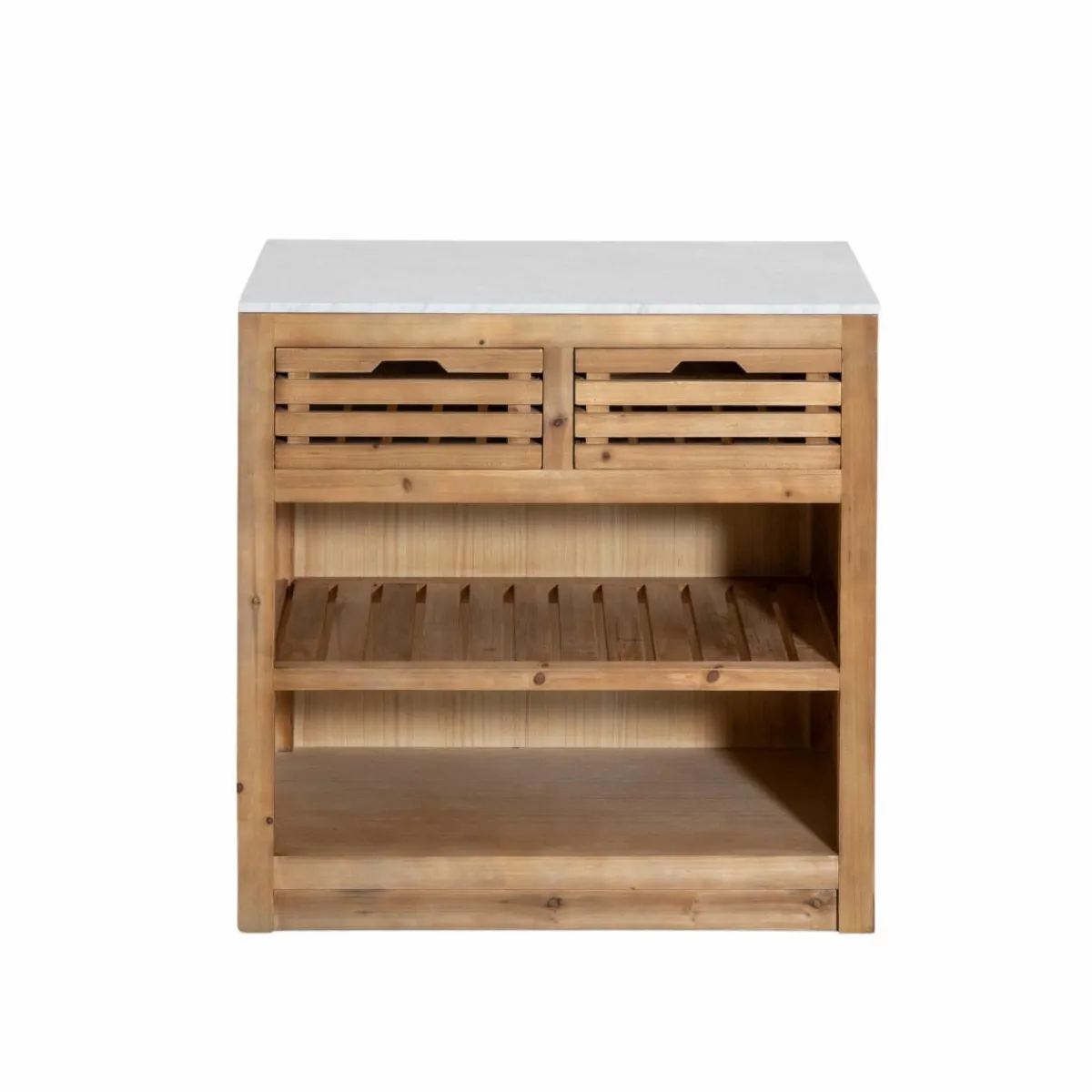 Made in Meubles Meuble bas de cuisine 2 tiroirs + 1 étagère Epure