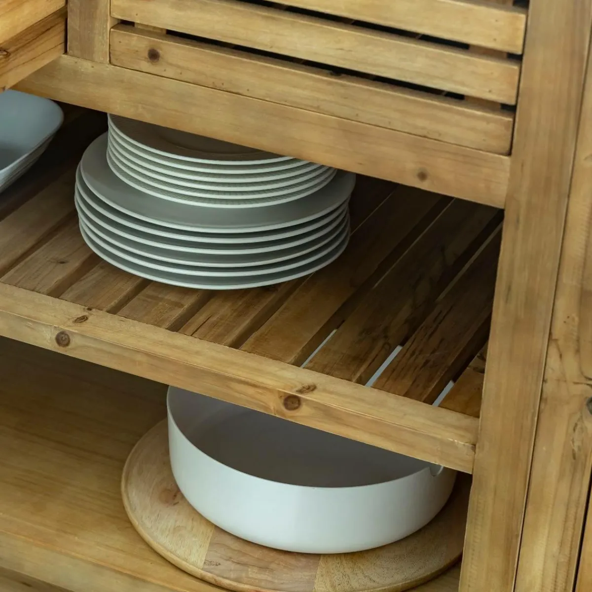 Made in Meubles Meuble bas de cuisine 2 tiroirs + 1 étagère Epure