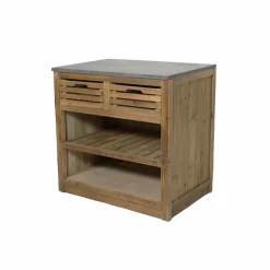 Made in Meubles Meuble bas de cuisine 2 tiroirs + 1 étagère Champêtre