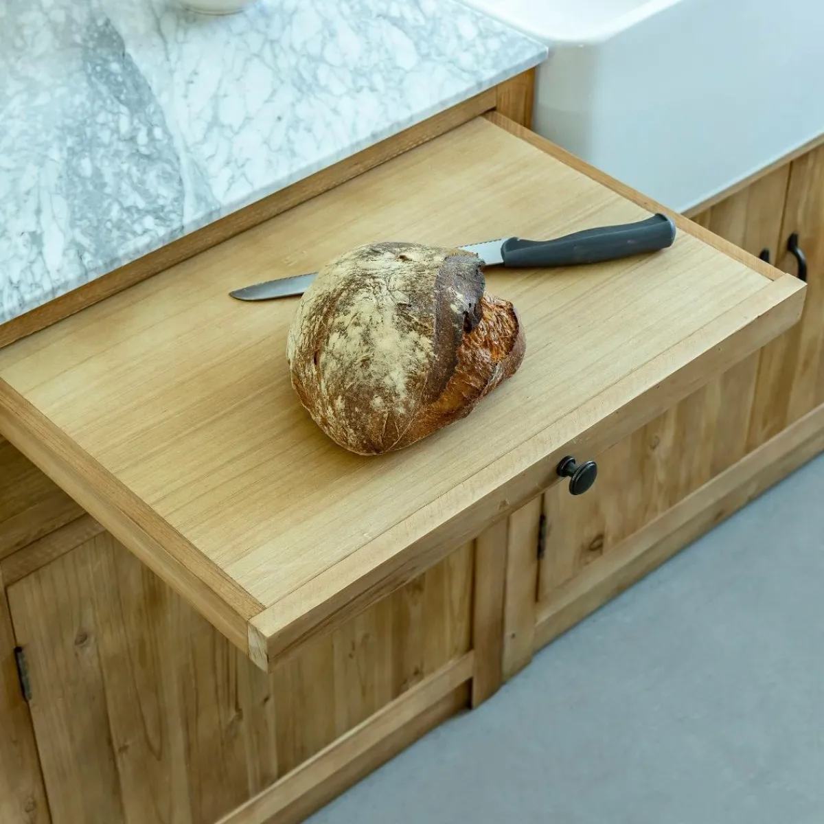 Made in Meubles Meuble bas de cuisine 2 tiroirs, 1 porte Epure