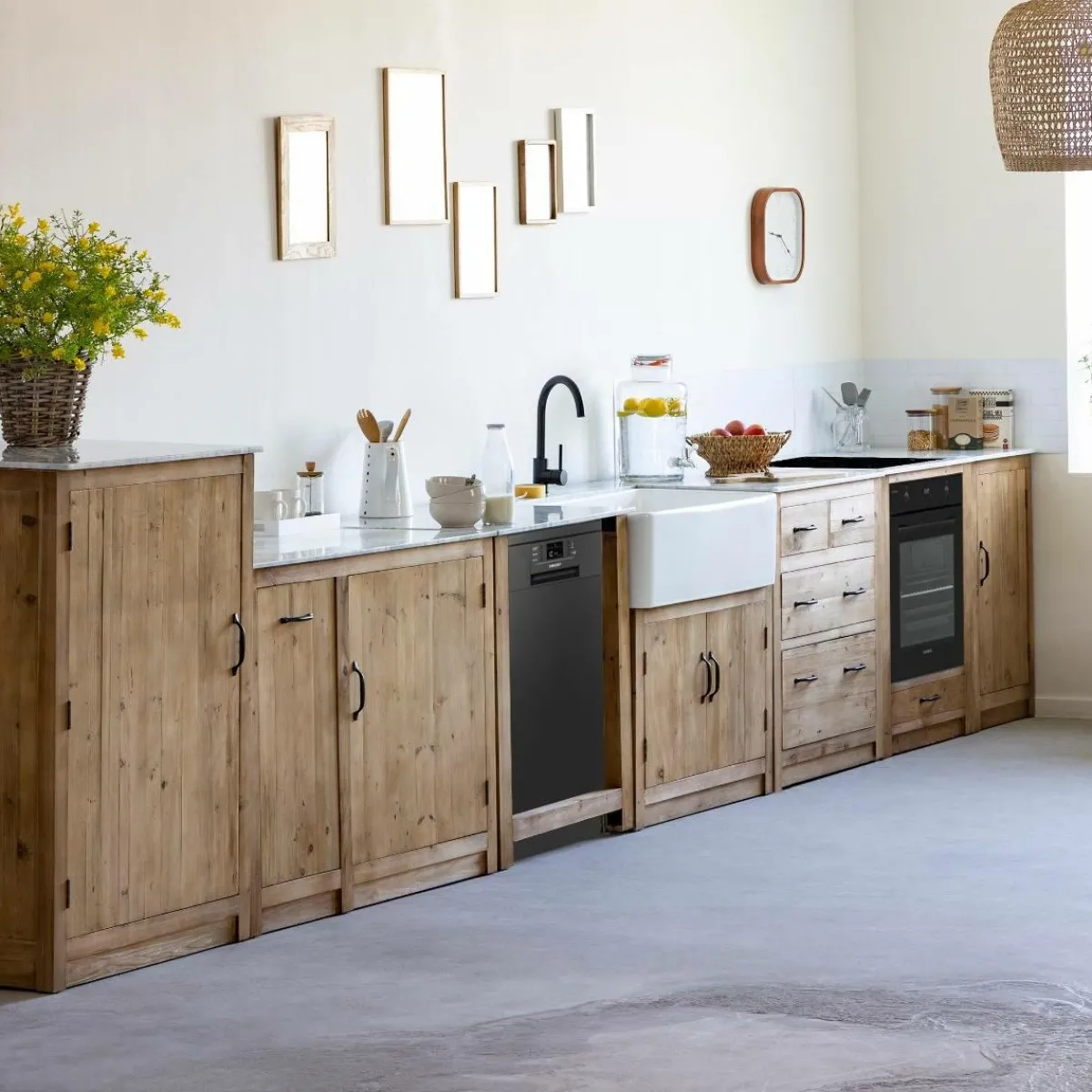 Made in Meubles Meuble bas de cuisine avec tiroir coulissant Epure