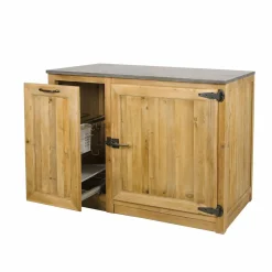 Made in Meubles Meuble bas de cuisine avec tiroir coulissant Champêtre