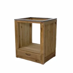 Made in Meubles Meuble bas de cuisine pour four et plaques de cuisson Champêtre