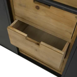 Made in Meubles Meuble sous vasque en bois recyclé et métal Jade
