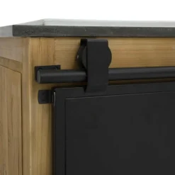 Made in Meubles Meuble sous vasque en bois recyclé et métal Jade