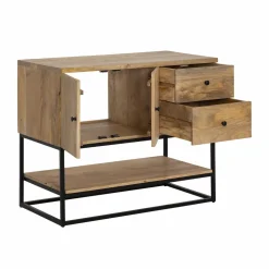 Made in Meubles Meuble sous vasque en bois de manguier Miguel