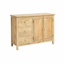 Made in Meubles Meuble sous vasque en bois de manguier blanchi Ronan