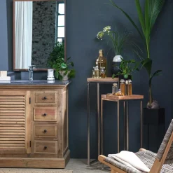 Made in Meubles Meuble sous vasque en bois recyclé Zephyr